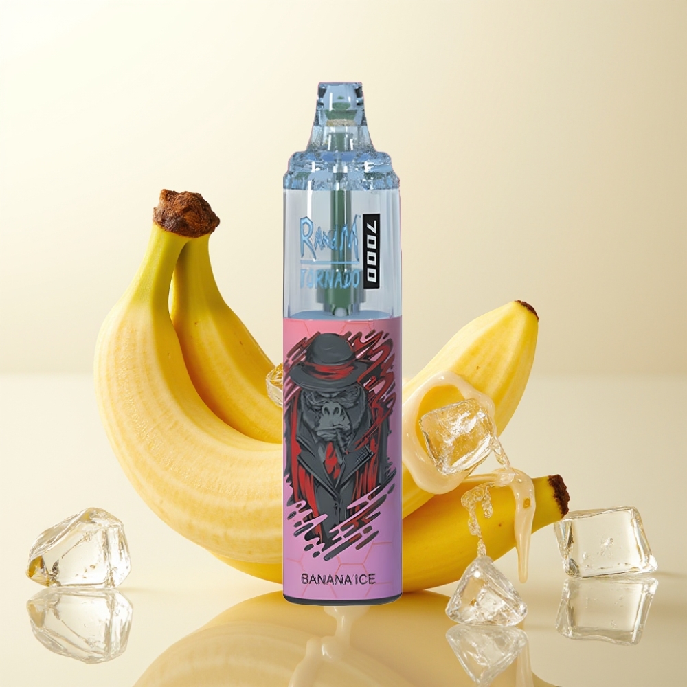 RandM Fumot Tornado 7000 Pufi Enkratna E-cigareta Banana Ice – 7000 Pufov