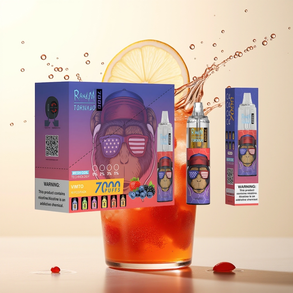 RandM Fumot Tornado 7000 Pufi Enkratna E-cigareta Vimto – 14 ML E-tekočina