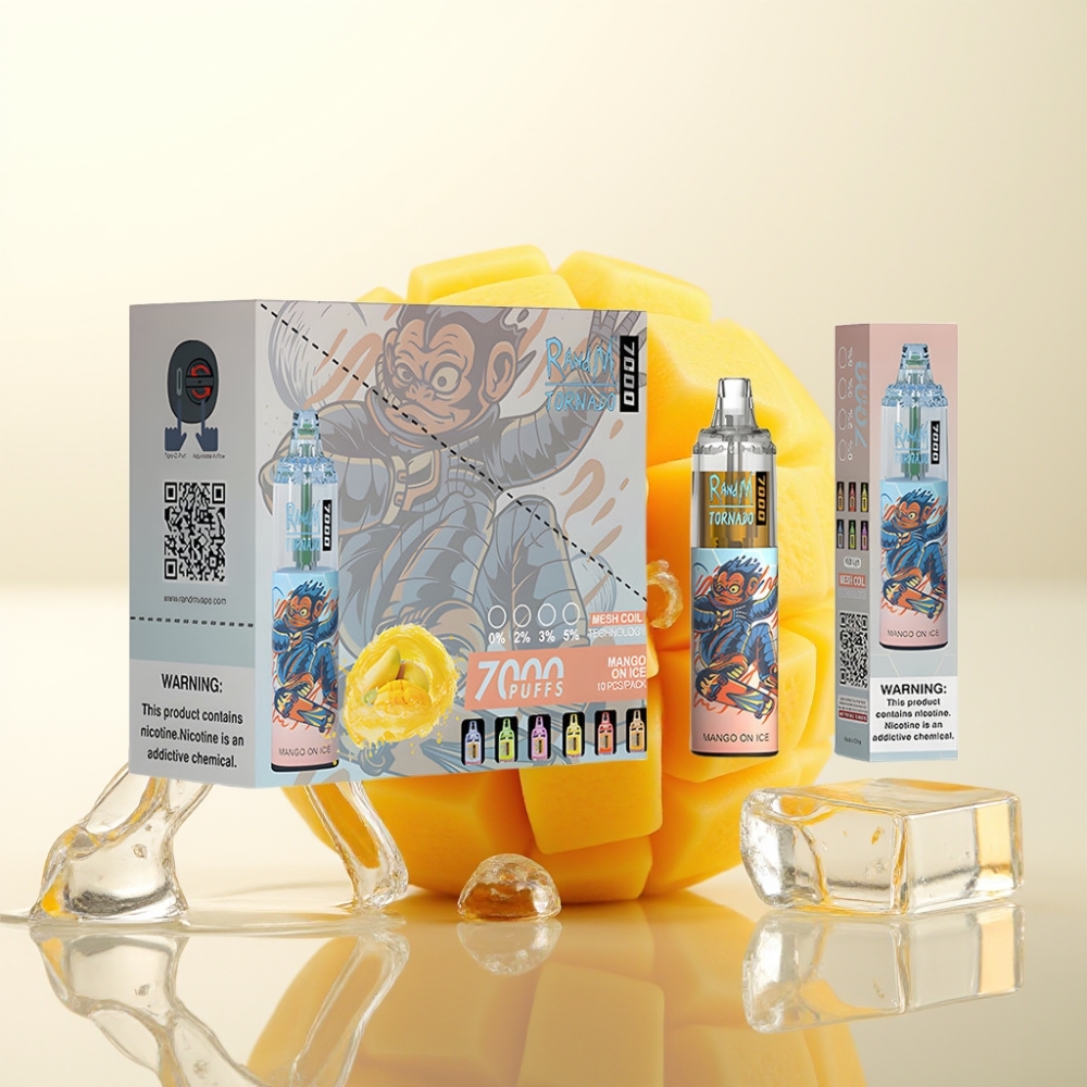 RandM Fumot Tornado 7000 Pufi Enkratna Vapa Mango On Ice – 7000 Pufov