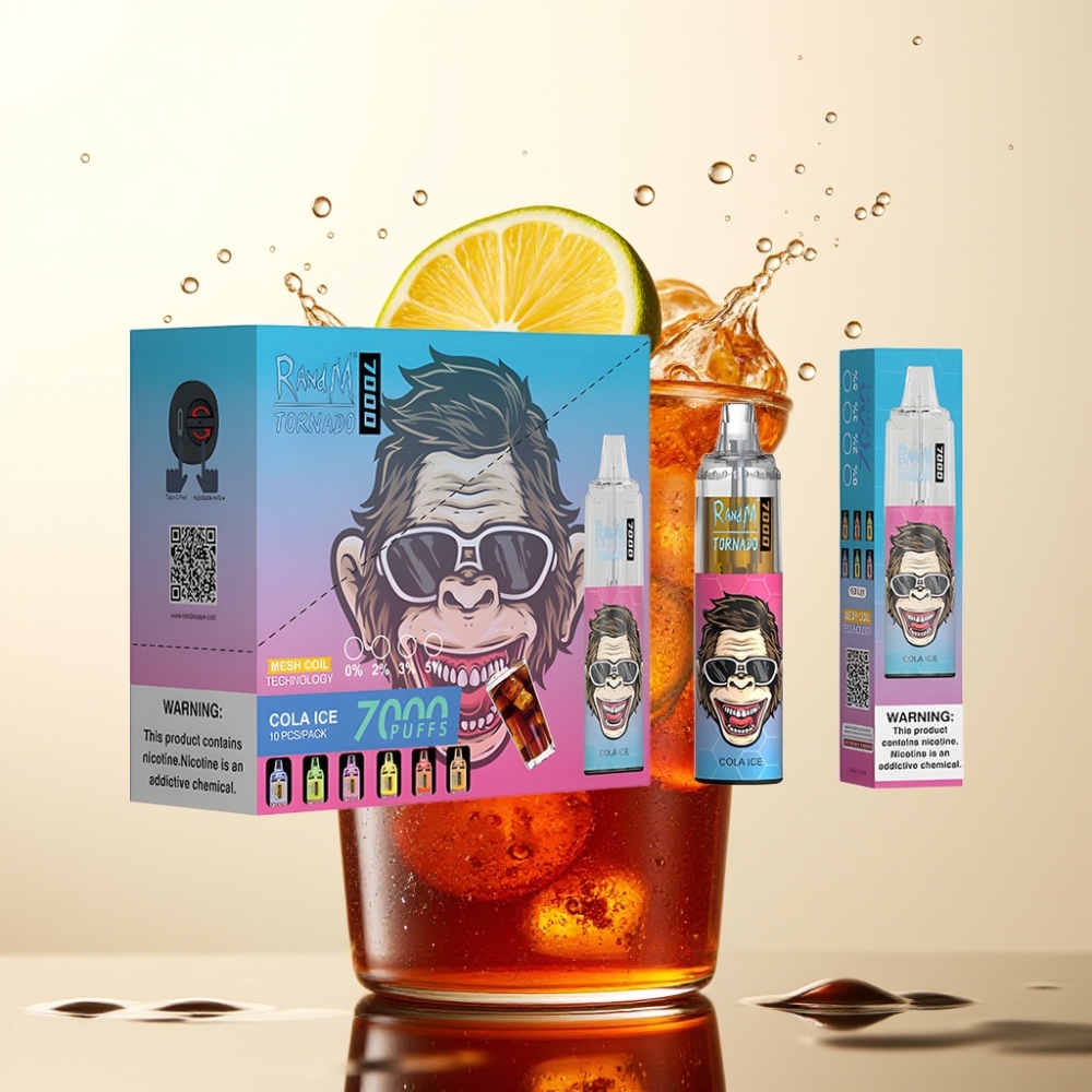 RandM Fumot Tornado 7000 Pufi Enkratna Vape Cola Led in Fumot Tornado 7000 Enkratna Vape Značilnosti