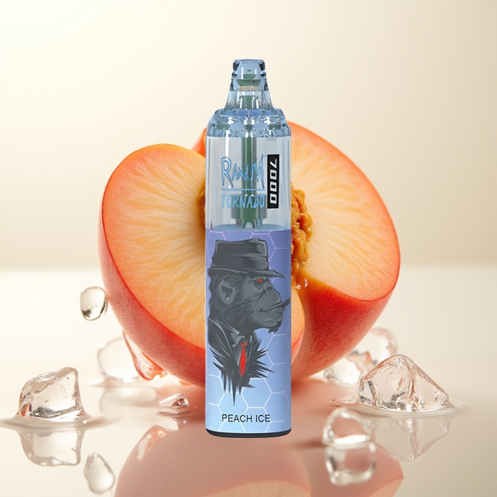 RandM Fumot Tornado 7000 Zaprti Vape Peach Ice