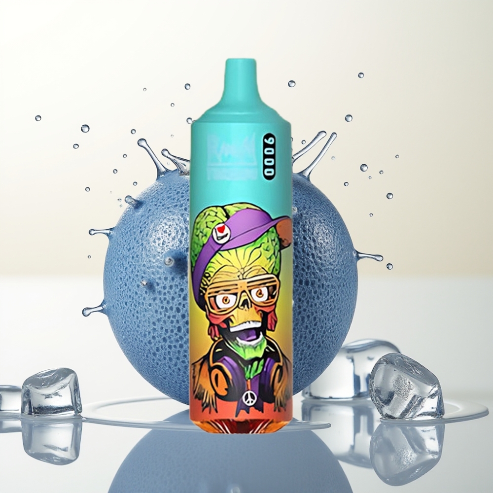 RandM Tornado 9000 Pufi Dispozabilni Vape Bluelicious Ice – 9000 Pufov, 850 mAh Baterija, 18 mL E-tekočina, Mesh Coil, RGB Display, 54 Okusov