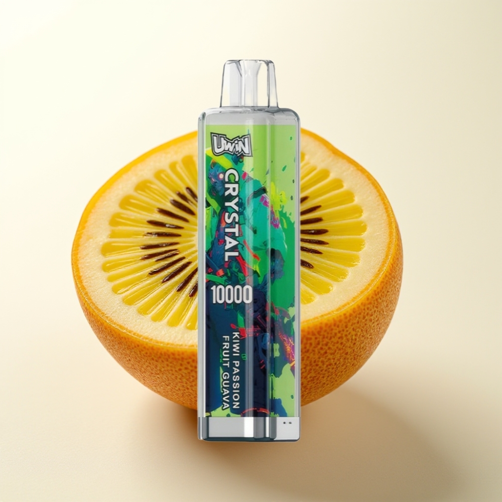 UWIN Crystal 10000 Puffov Enkratna Vape Kiwi Pasijonka Guava – 0%/2%/3%/5% Nikotina, 18ml, 650mAh, RGB Osvetlitev