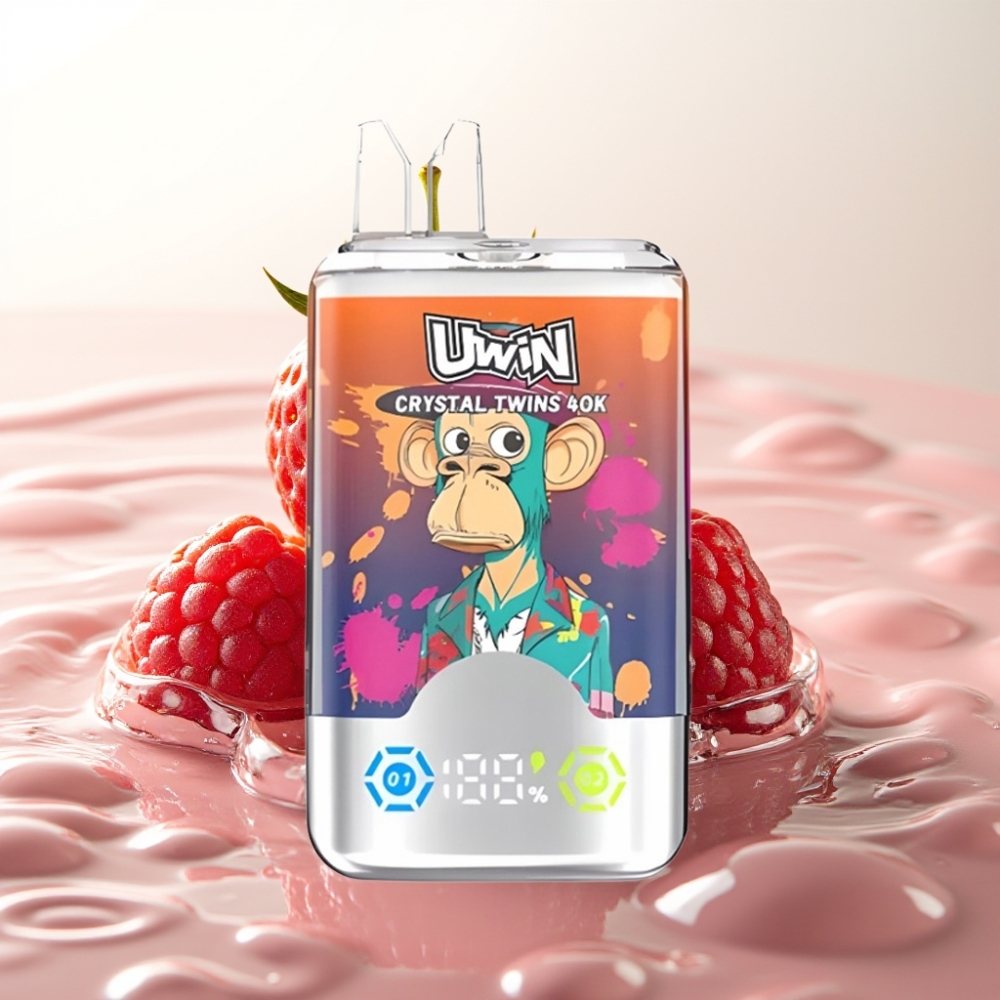 UWIN Crystal Twins 40000 Puffov Enkratna E-cigareta Jagoda Malina Češnja Mr Blue z 32ml E-tekočine