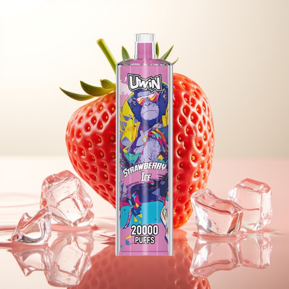 Uwin Shisha Hookah Crystal 20000 Puffs Jagoda Led (Slovenščina) | 0%/2%/3%/5% Nikotin | 22ml | 650mAh | Type-C | Mesh Coil | DTL