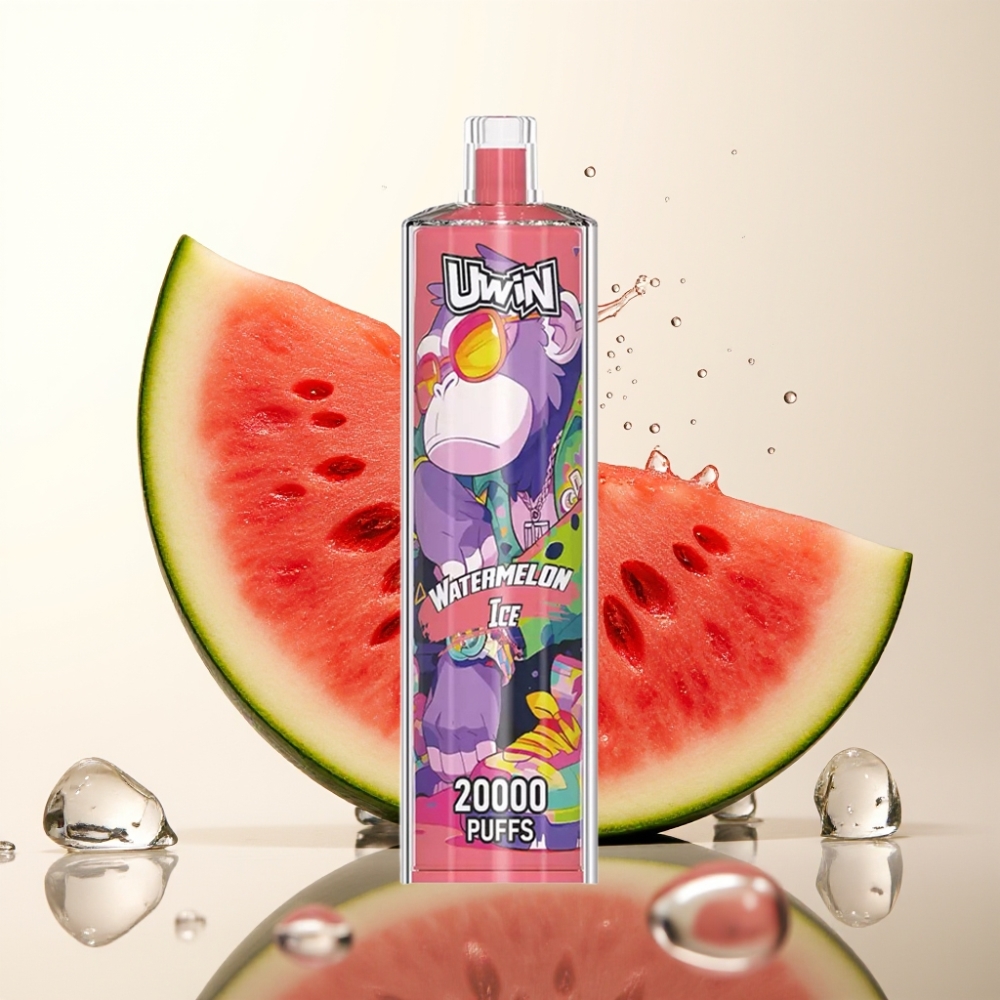 Uwin Shisha Hookah Crystal 20000 Puffs Lubenika Led (Watermelon Ice) – 0%/2%/3%/5% Nikotin, 22ml, 650mAh, Type-C, Mesh Coil, DTL