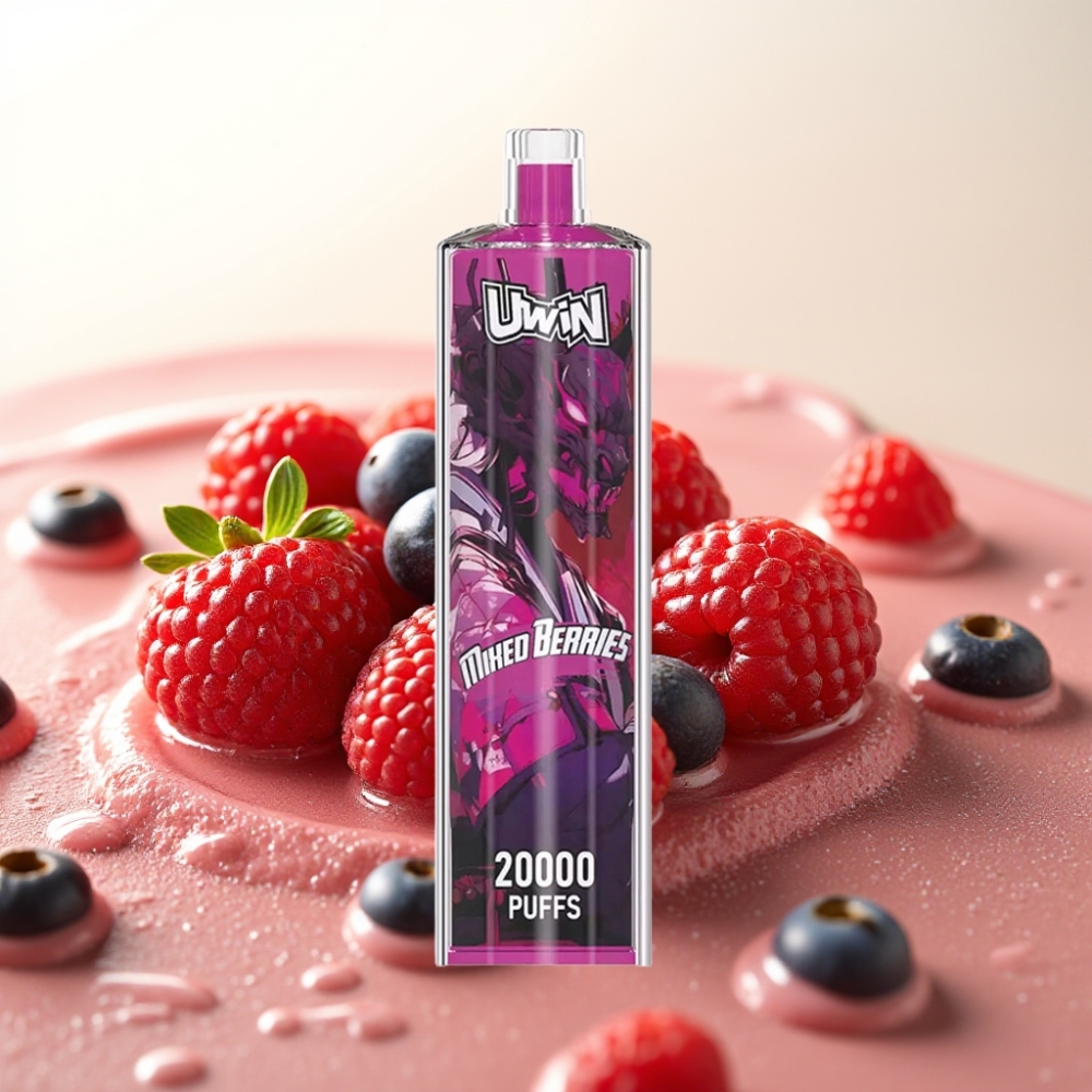 Uwin Shisha Hookah Crystal 20000 Puffs Mešane Jagode | 0-5% Nikotina | 22ml | 650mAh | Tip-C | Mrežna Tuljava | DTL