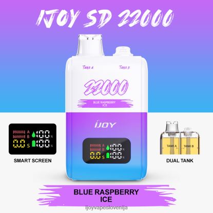 iJOY Disposable Vape TVF4X149 - iJOY SD 22000 za enkratno uporabo modri malinov led