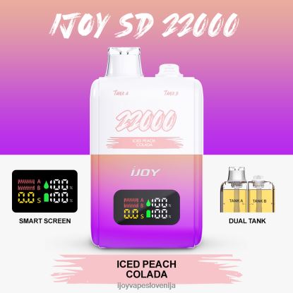 iJOY Vape Flavors TVF4X155 - iJOY SD 22000 za enkratno uporabo ledena breskova kolada